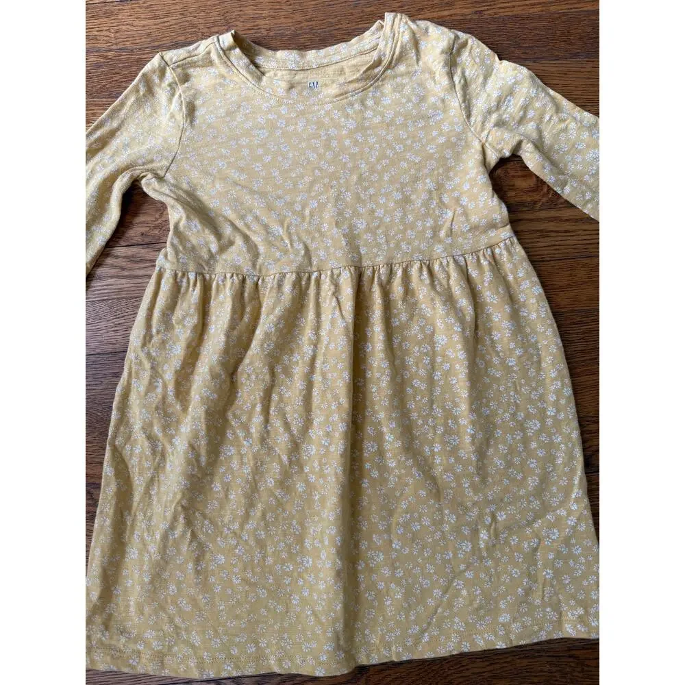 Gap Girls' Yellow Floral Dress Size 6-7